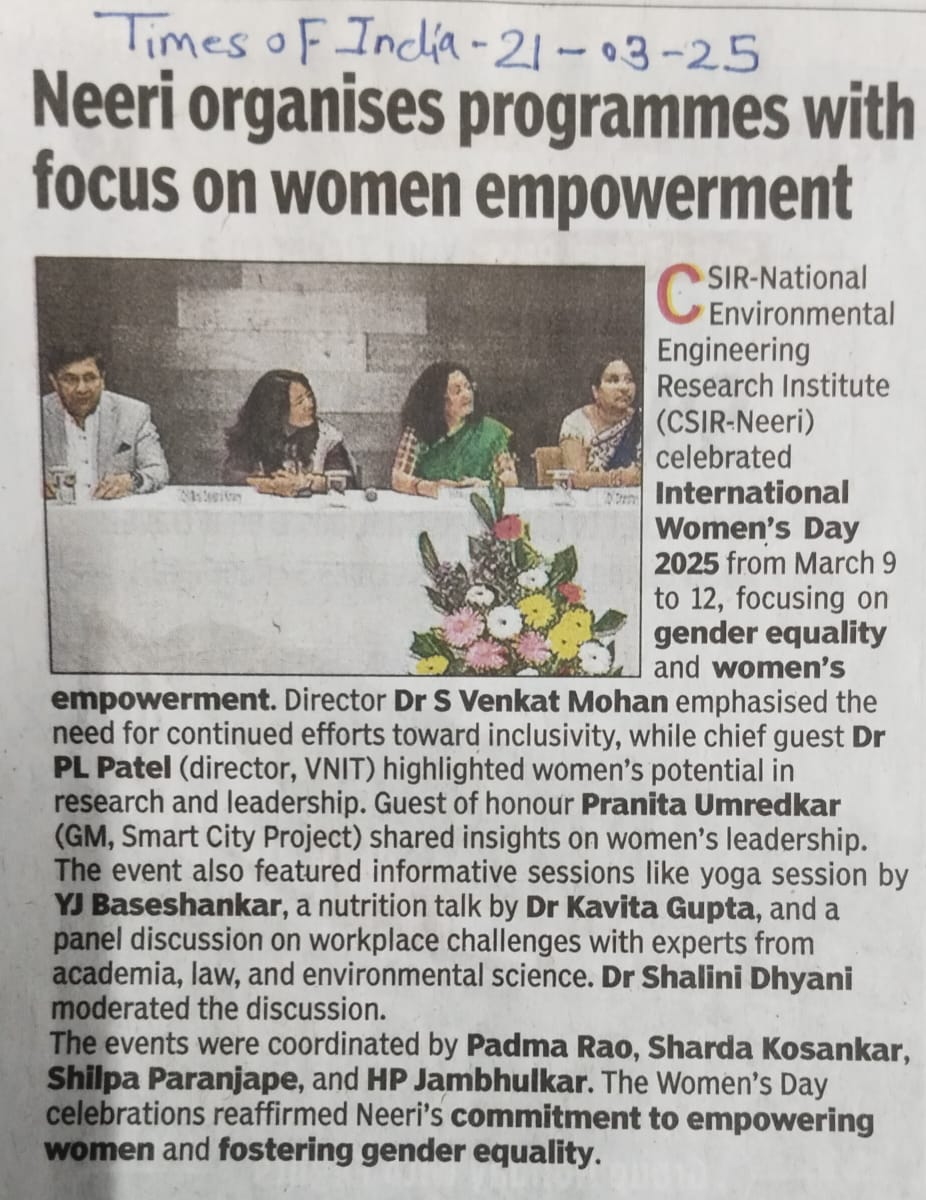 Neeri Organises programmes with focus on women empowerment  Image